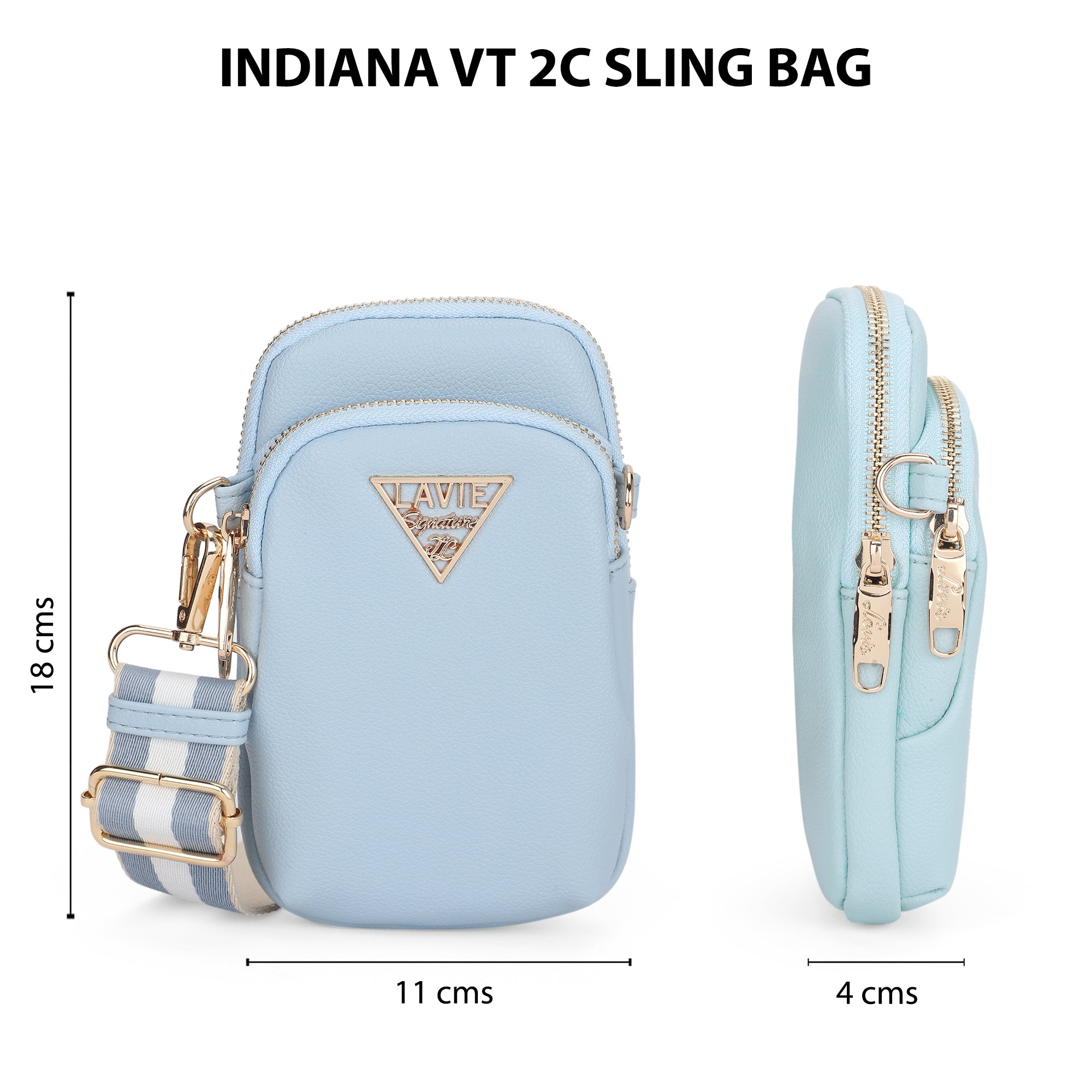 Indiana Vertical 2 Compartments Small Sling Bag