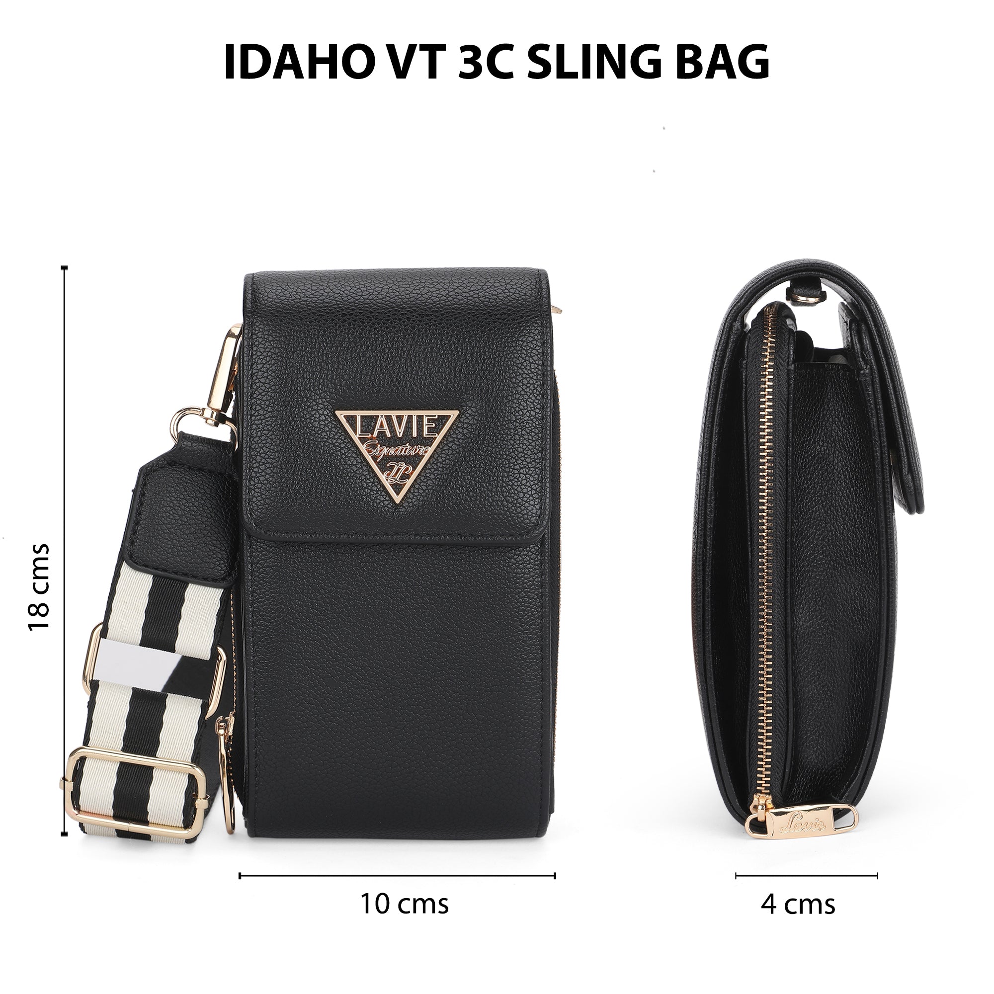 Idaho Vertical 3 Compartments Small Wallet