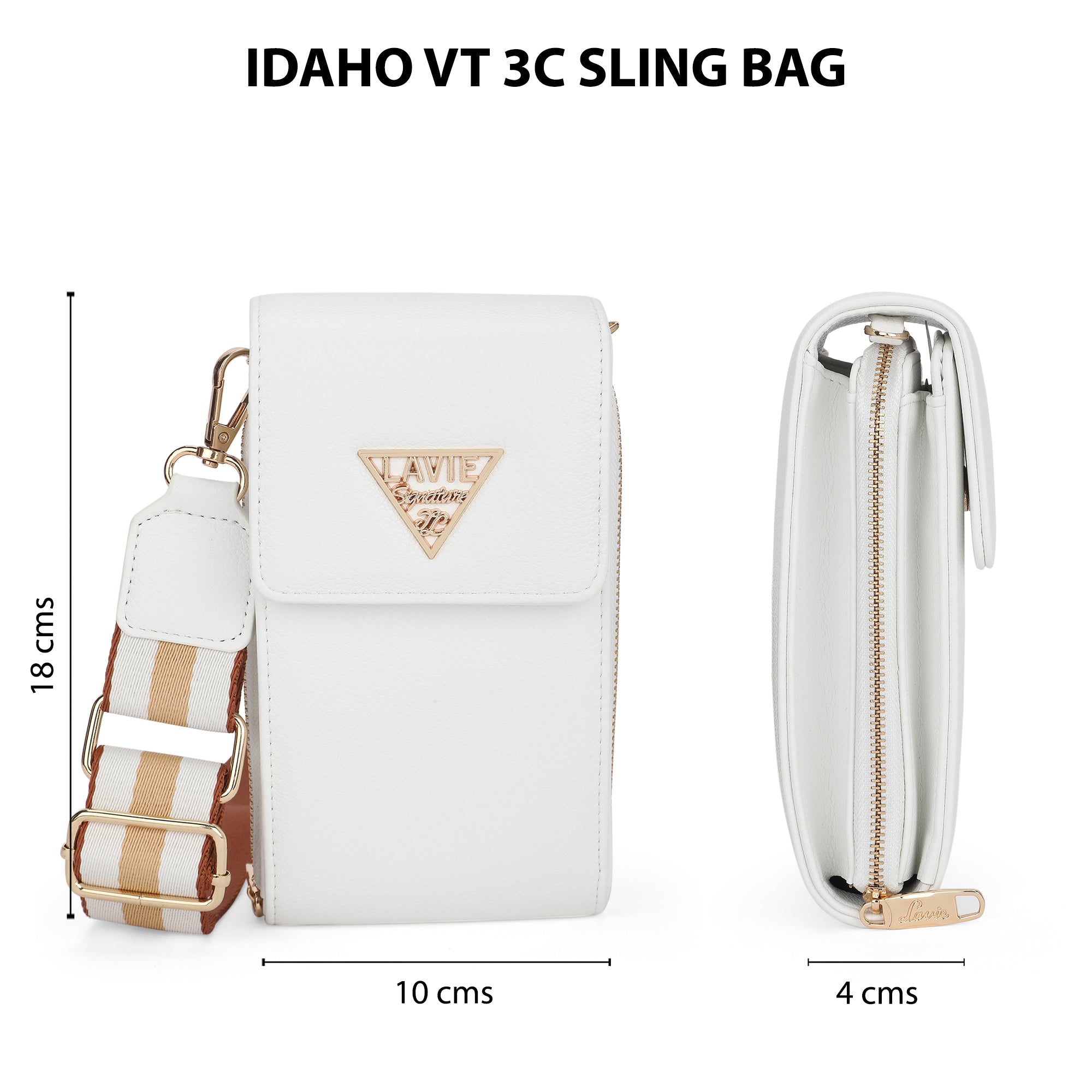 Idaho Vertical 3 Compartments Small Wallet