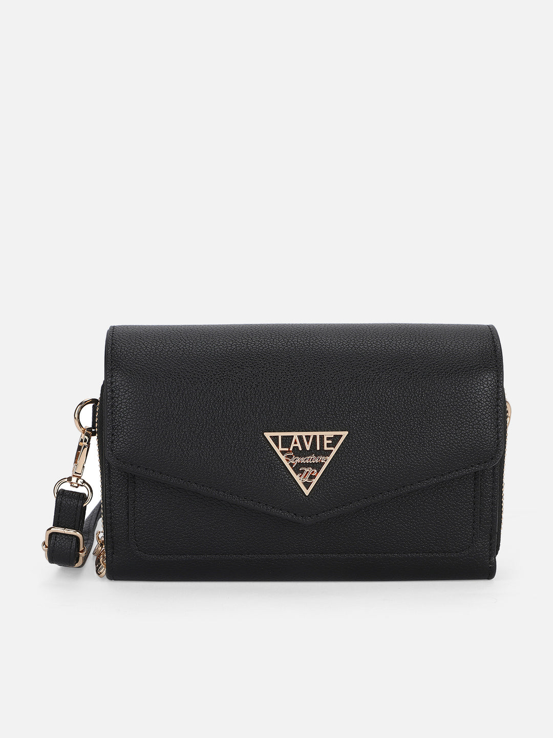 Lowa 2 Compartment Zip medium Black Sling Bag