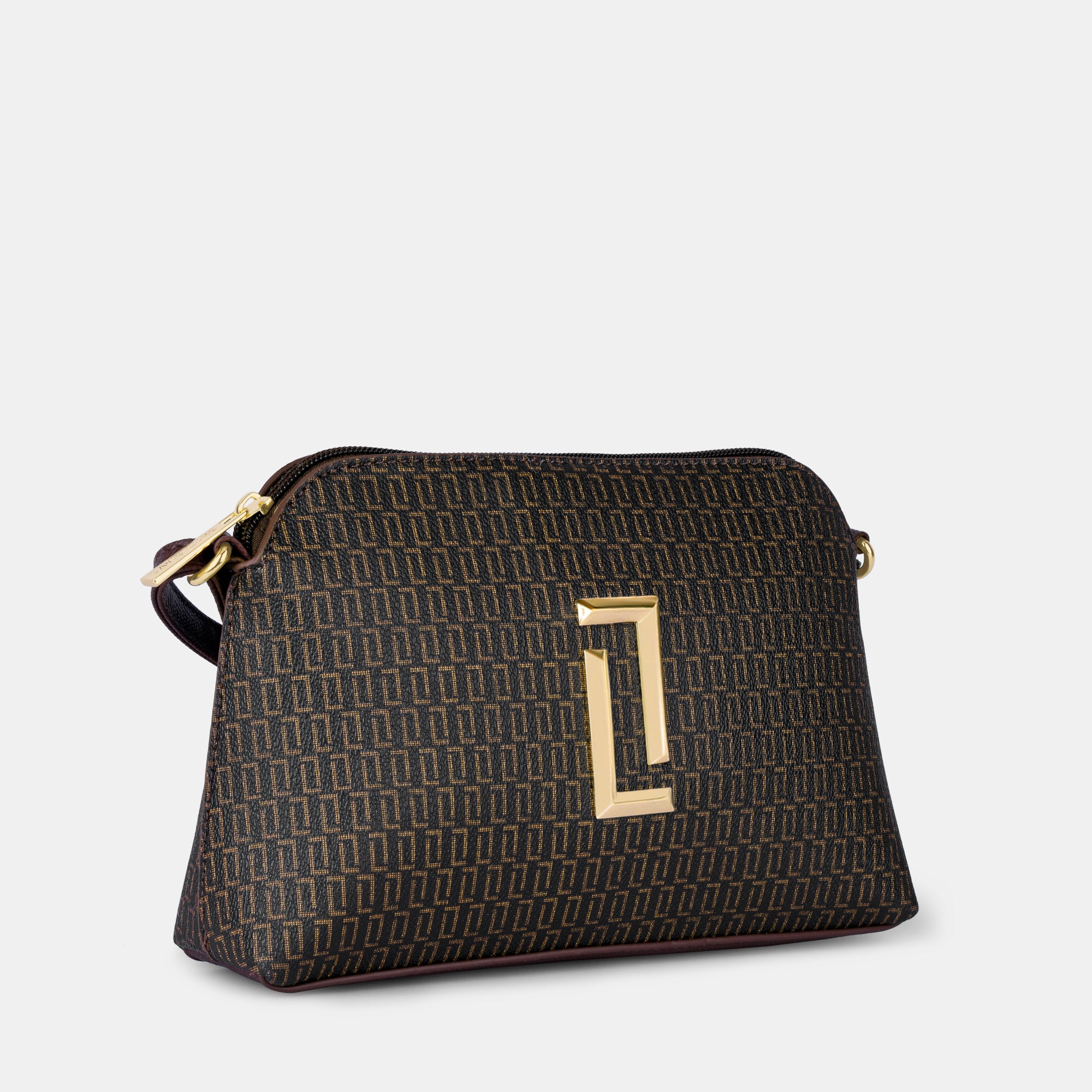 Lavie Luxe Mono Swift Choco Small Women's Dome Sling