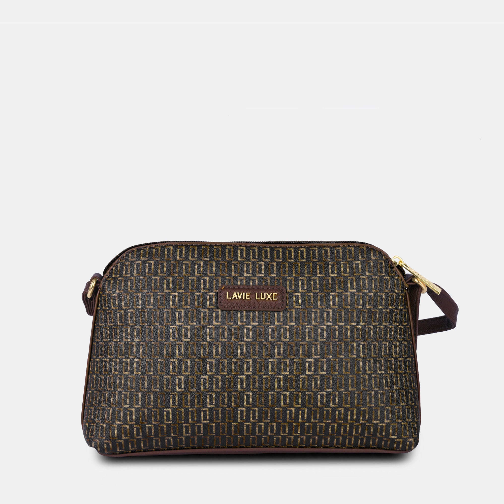 Lavie Luxe Mono Swift Choco Small Women's Dome Sling