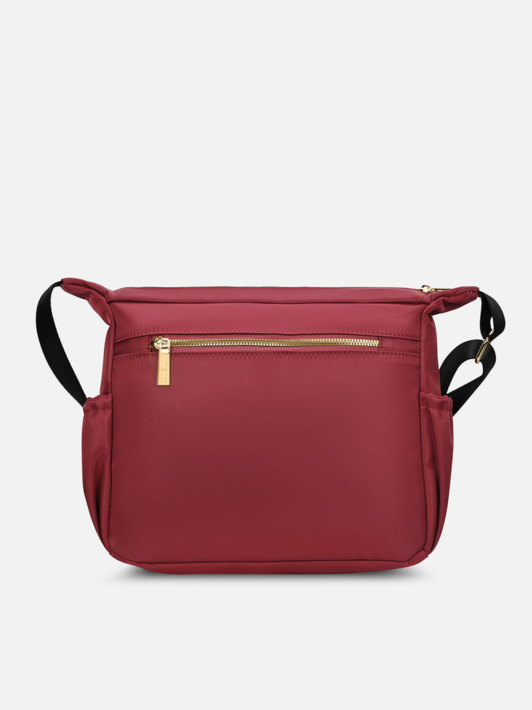 Zylo 7 Compartment Large Sling Bag Maroon