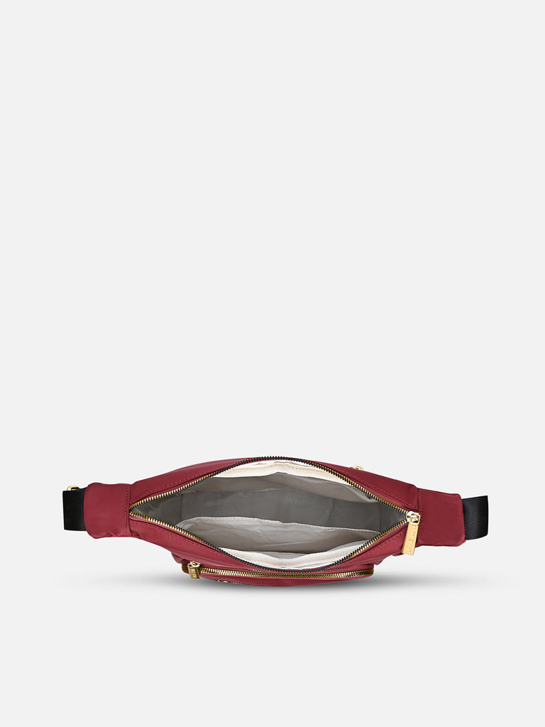 Zylo 7 Compartment Large Sling Bag Maroon
