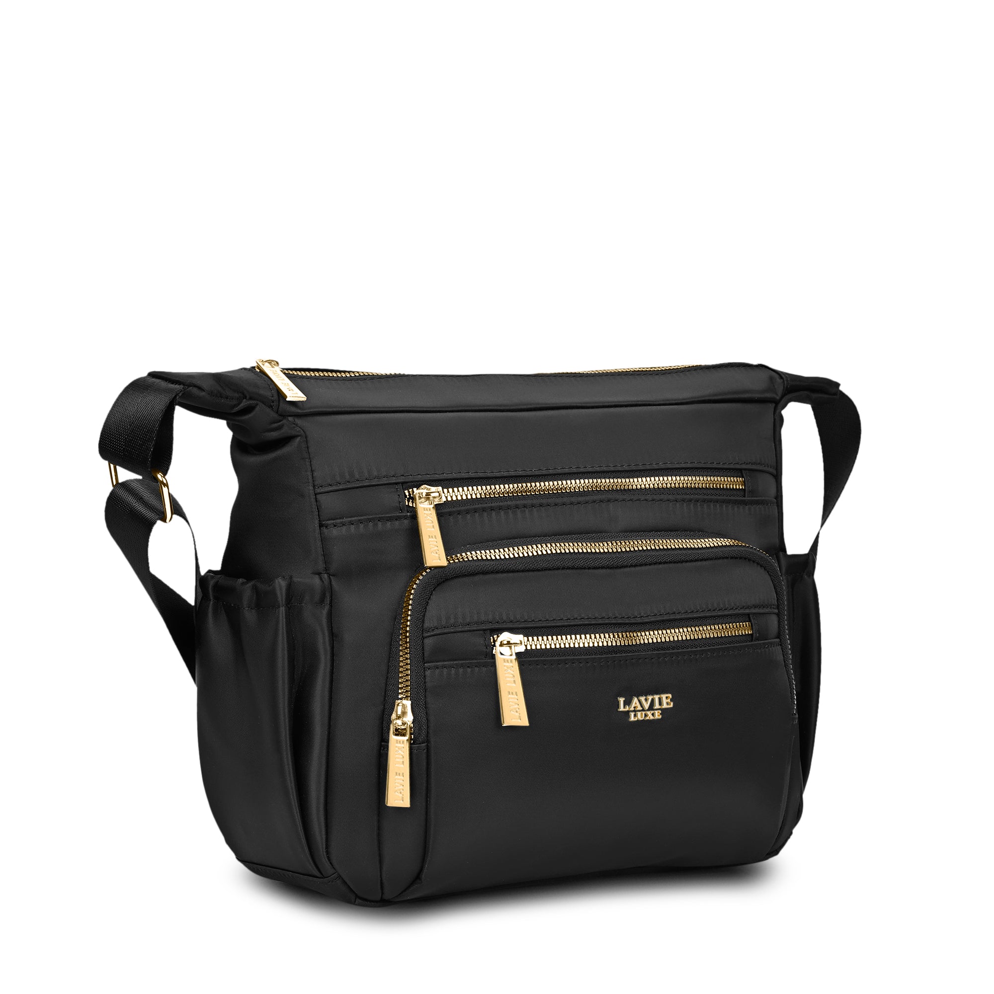 Zylo 7 Compartment Large Sling Bag Black
