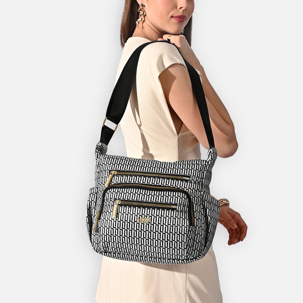 Monogram Zylo 7-Compartment Large Sling Bag Black