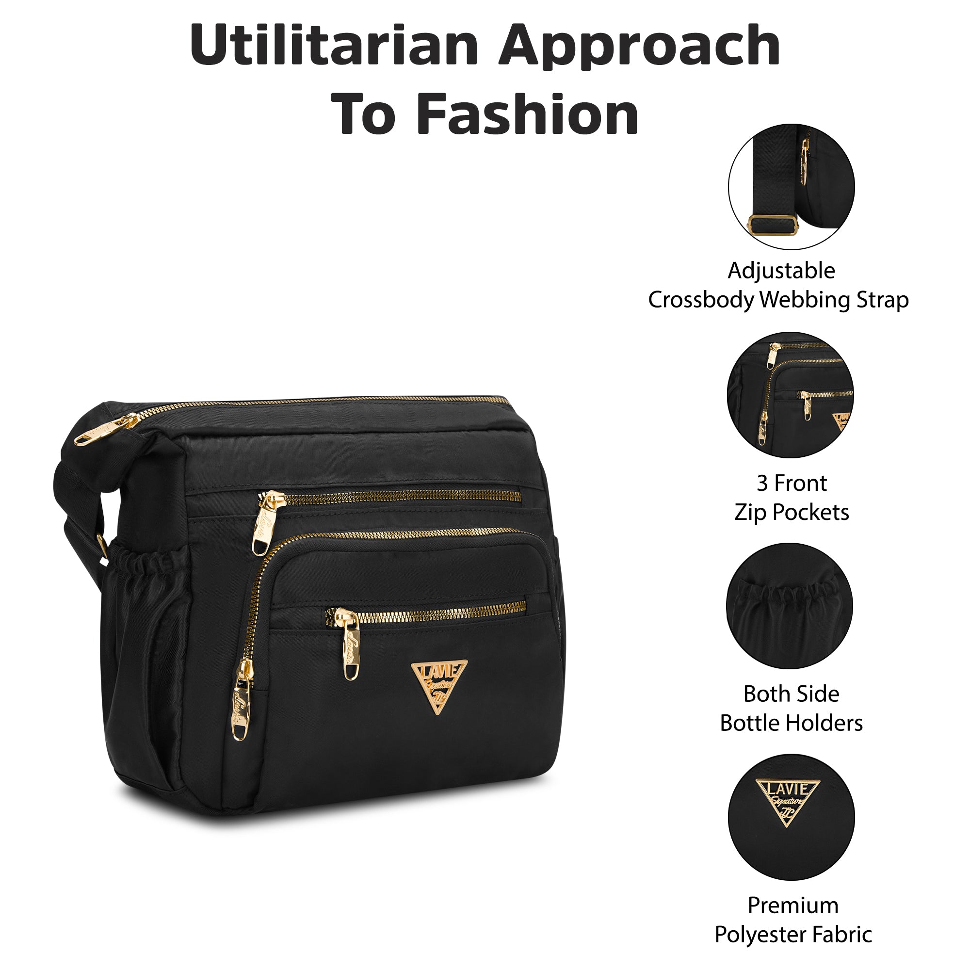 Tucson 7 Compartments Large Sling Bag