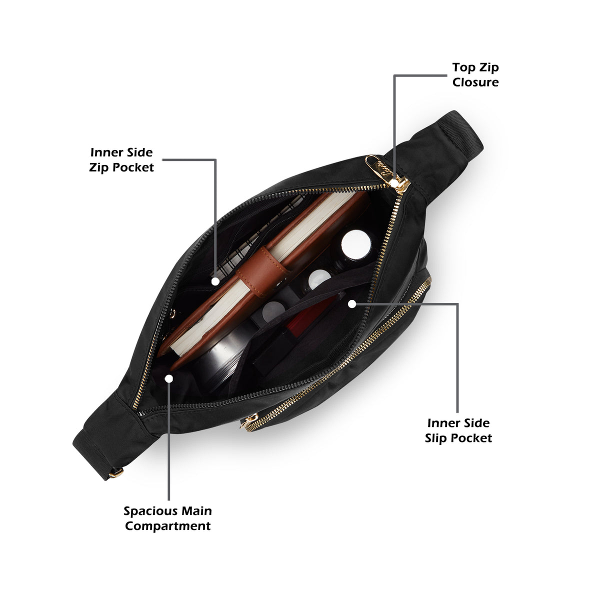 Tucson 7 Compartments Large Sling Bag