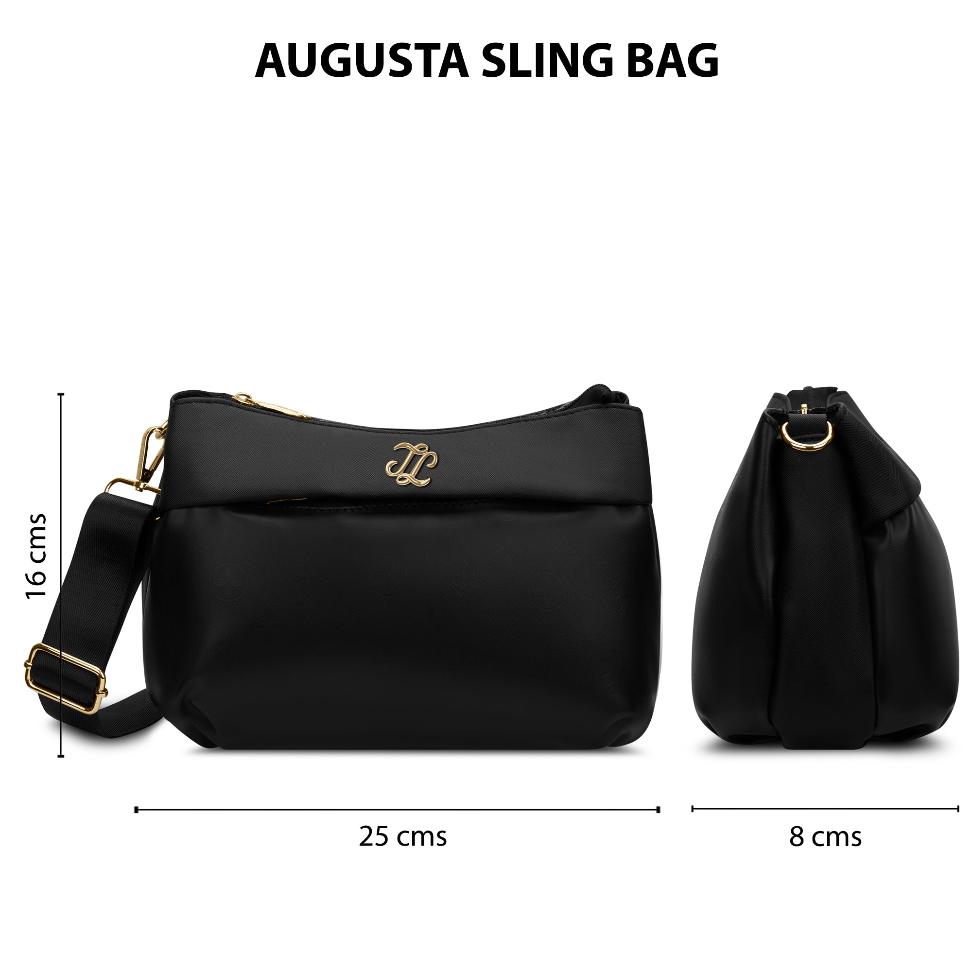 Colourblock Augusta Medium Sling Bag Black