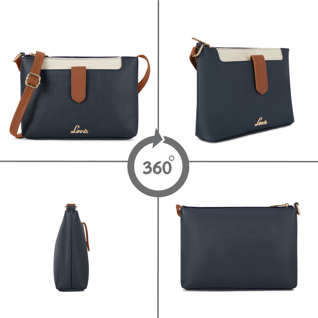Colourblock Keiko 2 Compartment Large Top Zip Sing Bag