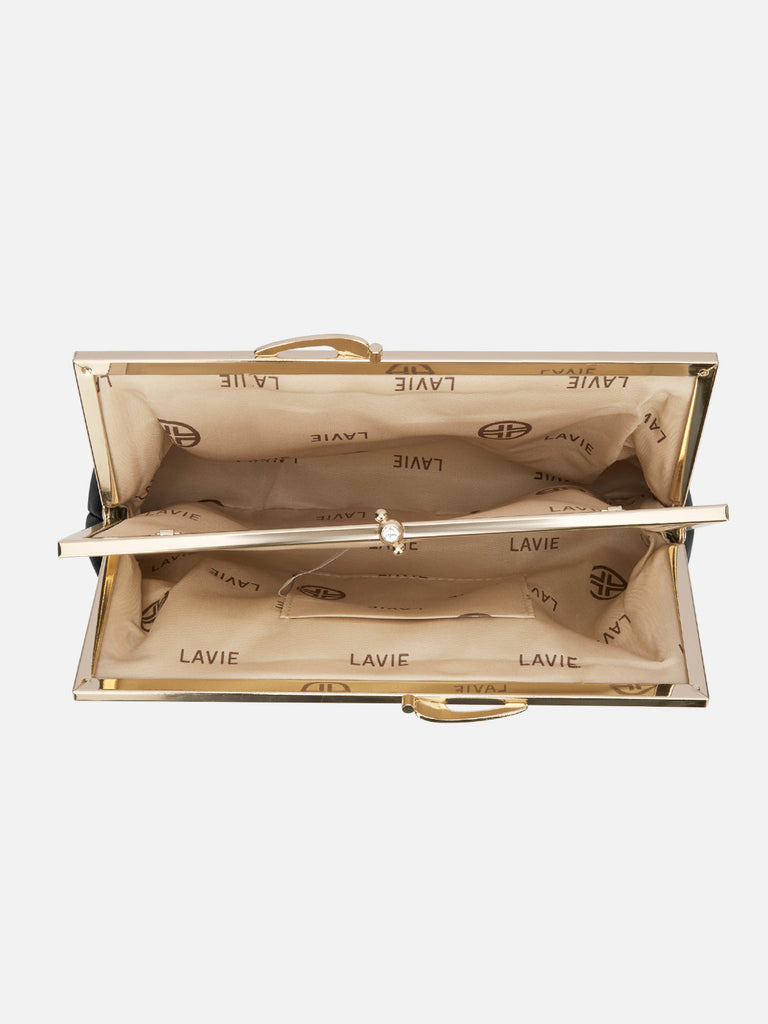 Pleato 2-Compartment Frame Medium Sling Bag Black