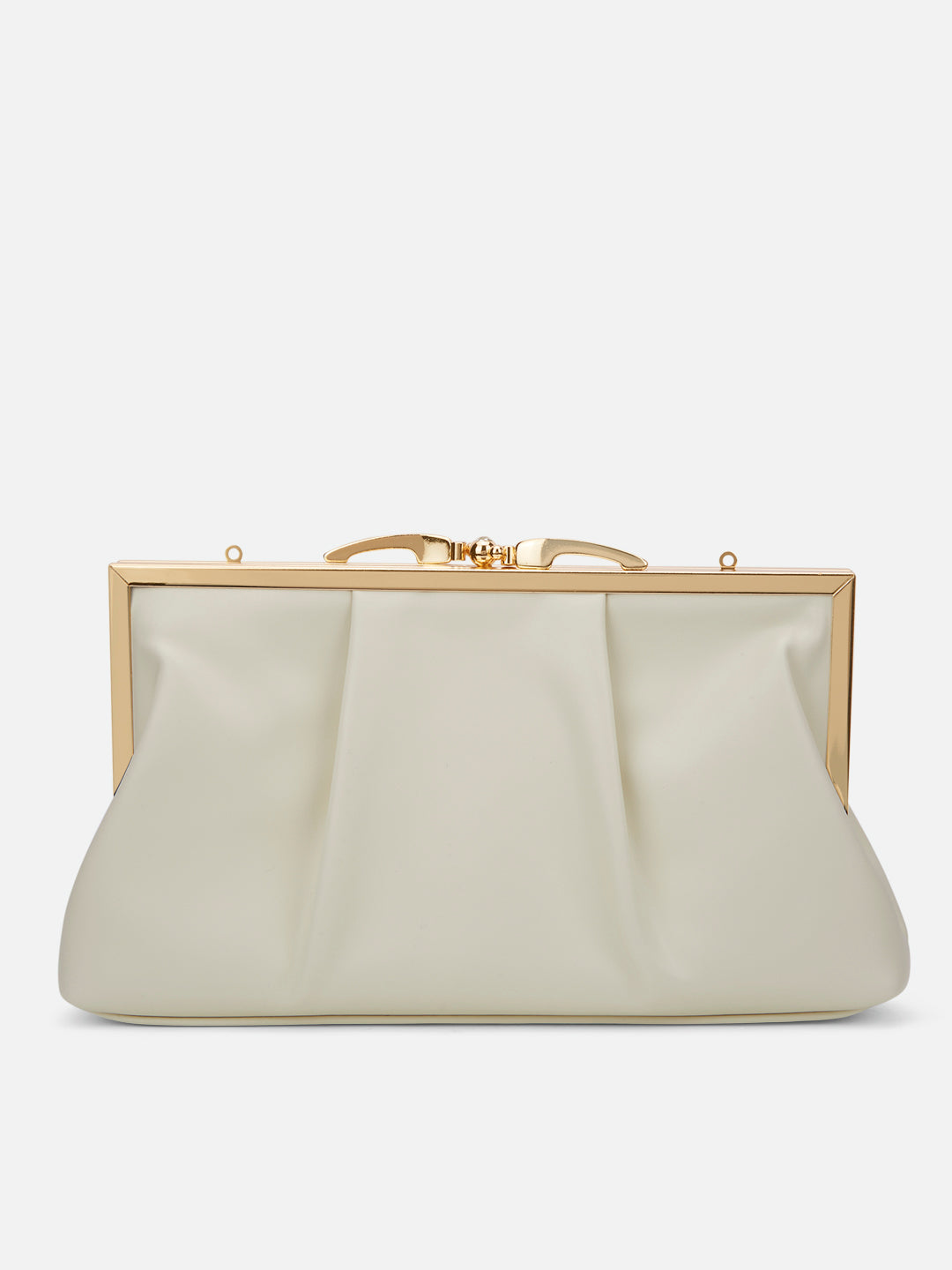 Pleato 2 Compartment Frame Sling Bag Off White