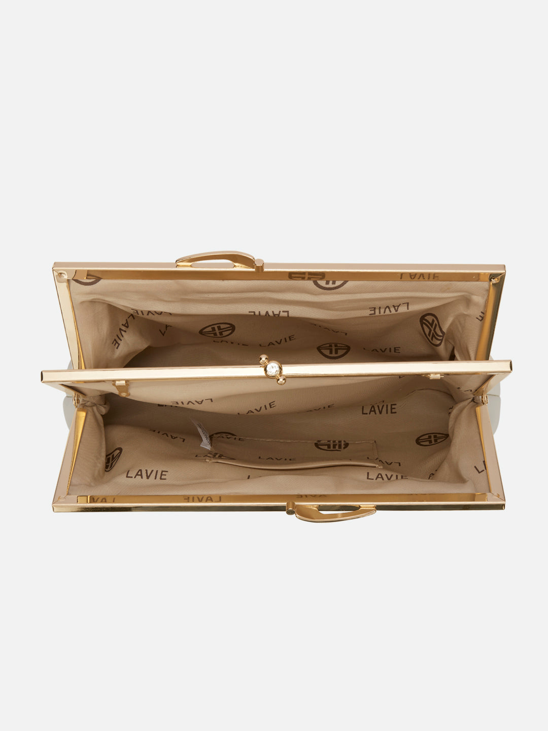 Pleato 2 Compartment Frame Sling Bag Off White