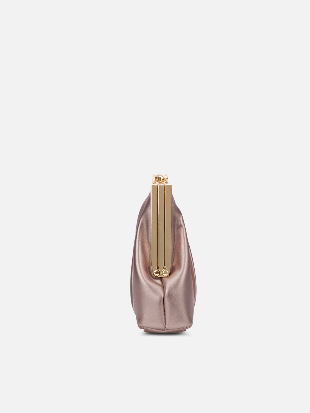 Pleato 2-Compartment Frame Medium Sling Bag Rose Gold