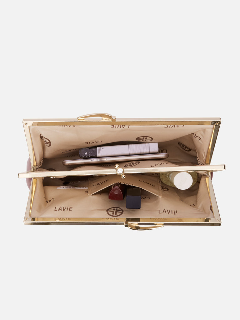 Pleato 2-Compartment Frame Medium Sling Bag Rose Gold