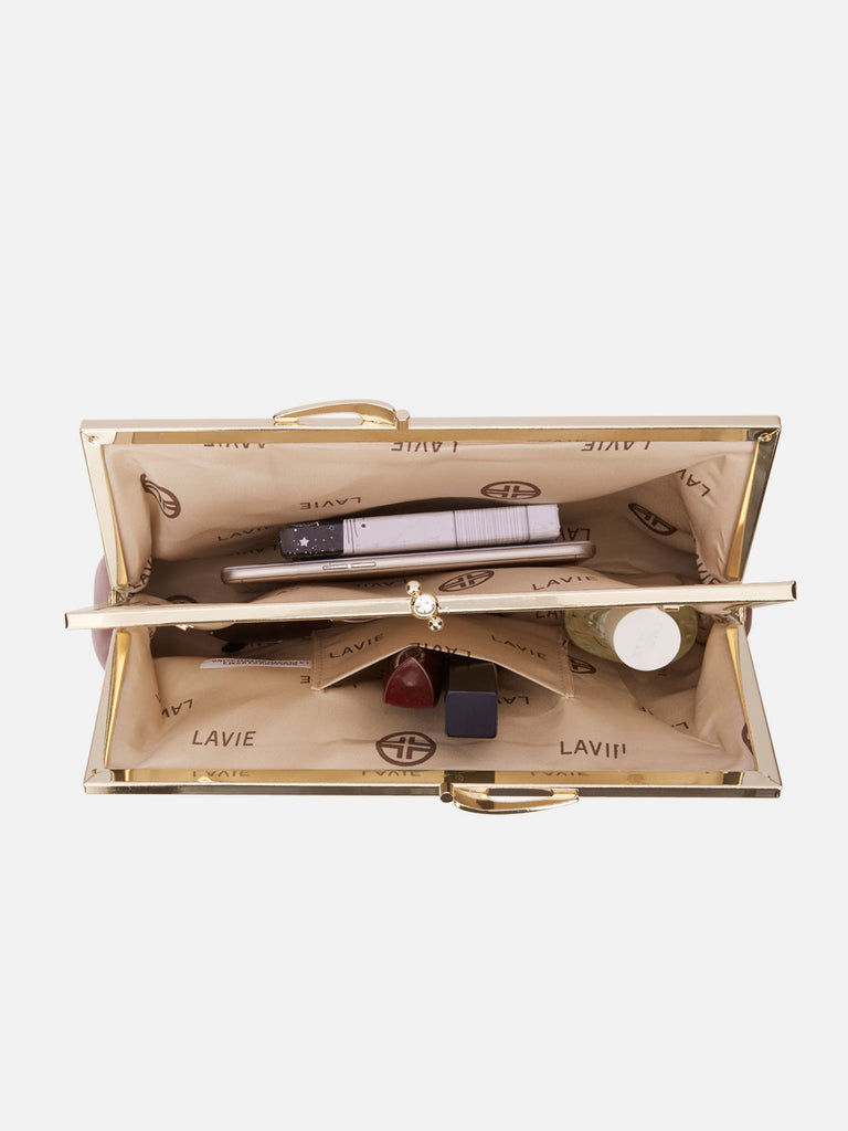 Pleato 2-Compartment Frame Medium Sling Bag Rose Gold