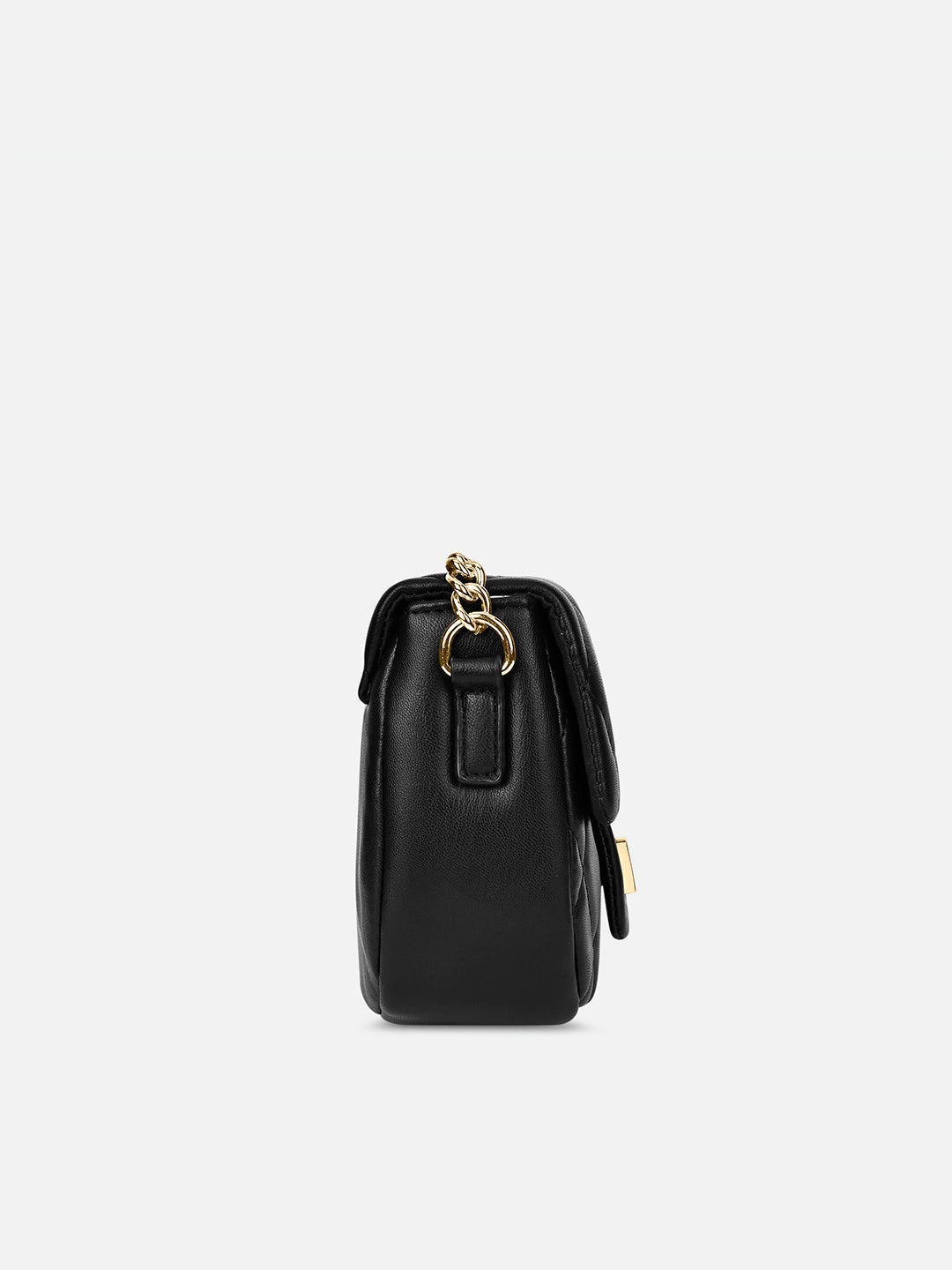 Chan25 Flap Small Sling Bag Black