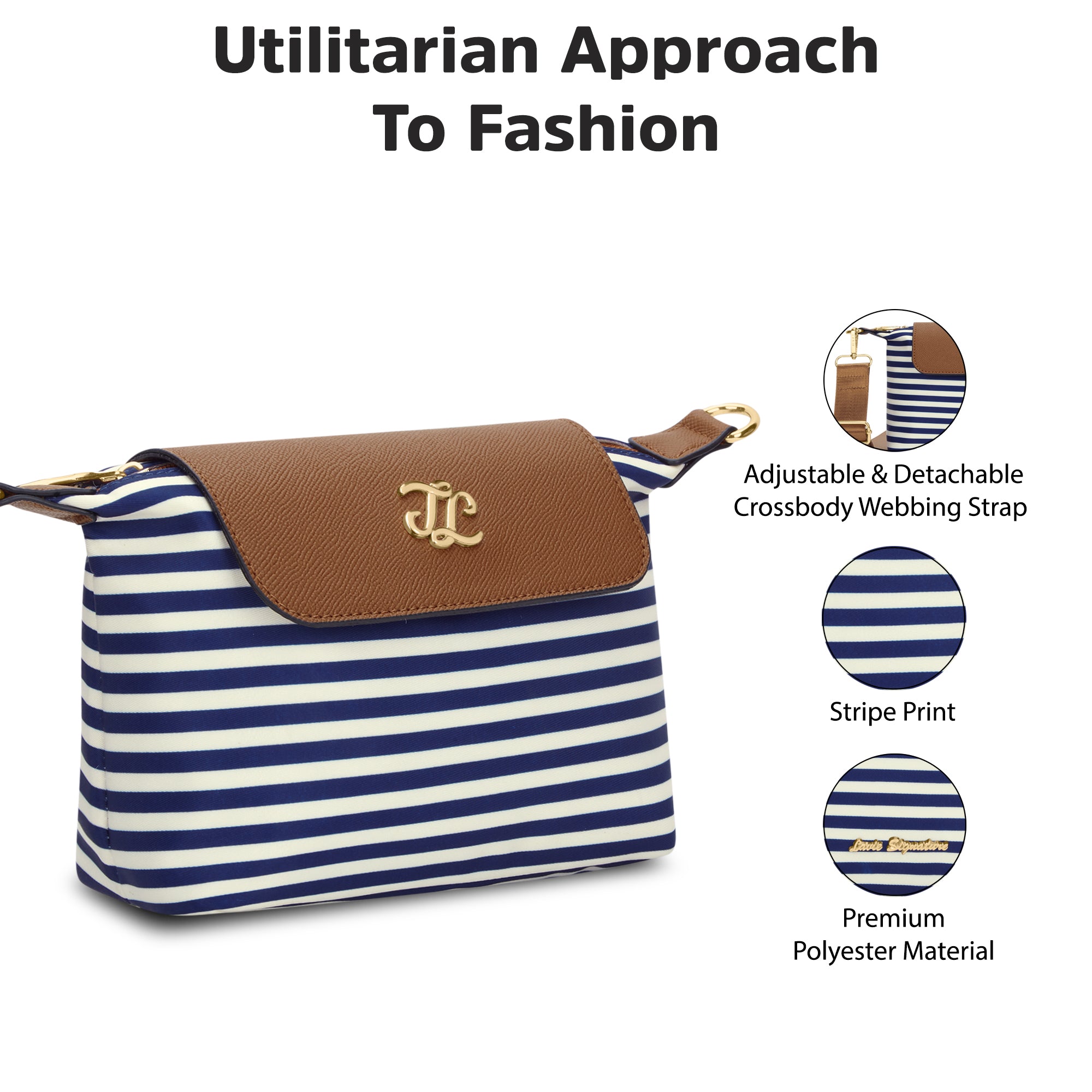 Stripe Baltimore 'S Ladies Handbag Navy