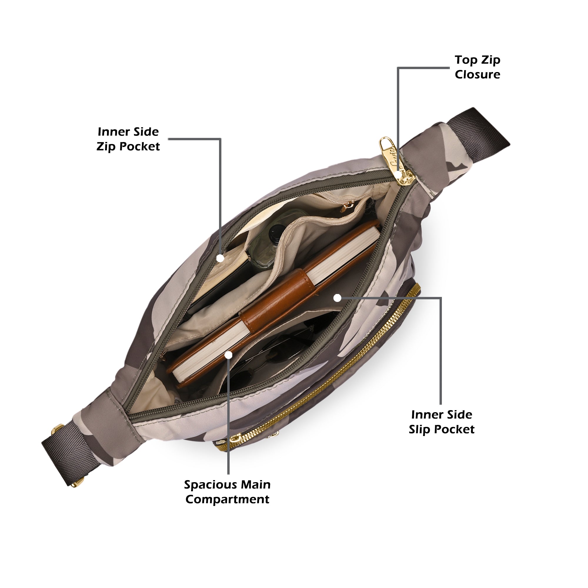Capela Croix Slingbag Brown