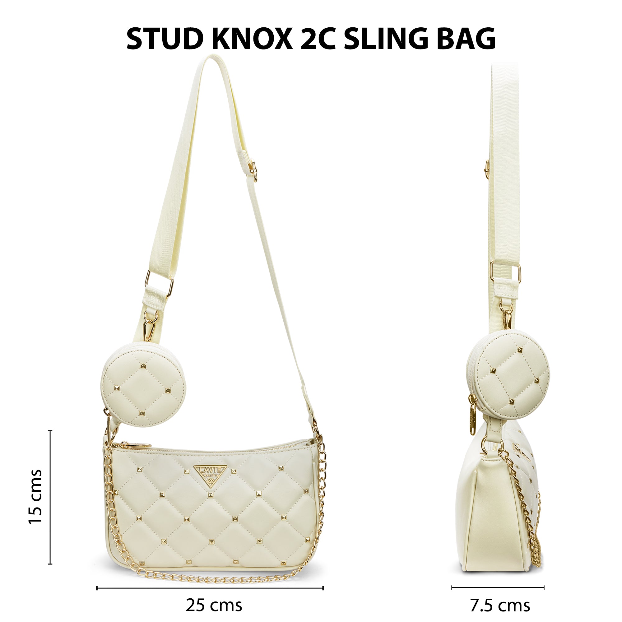 Stud Knox 2 Compartment Small Sling Bag