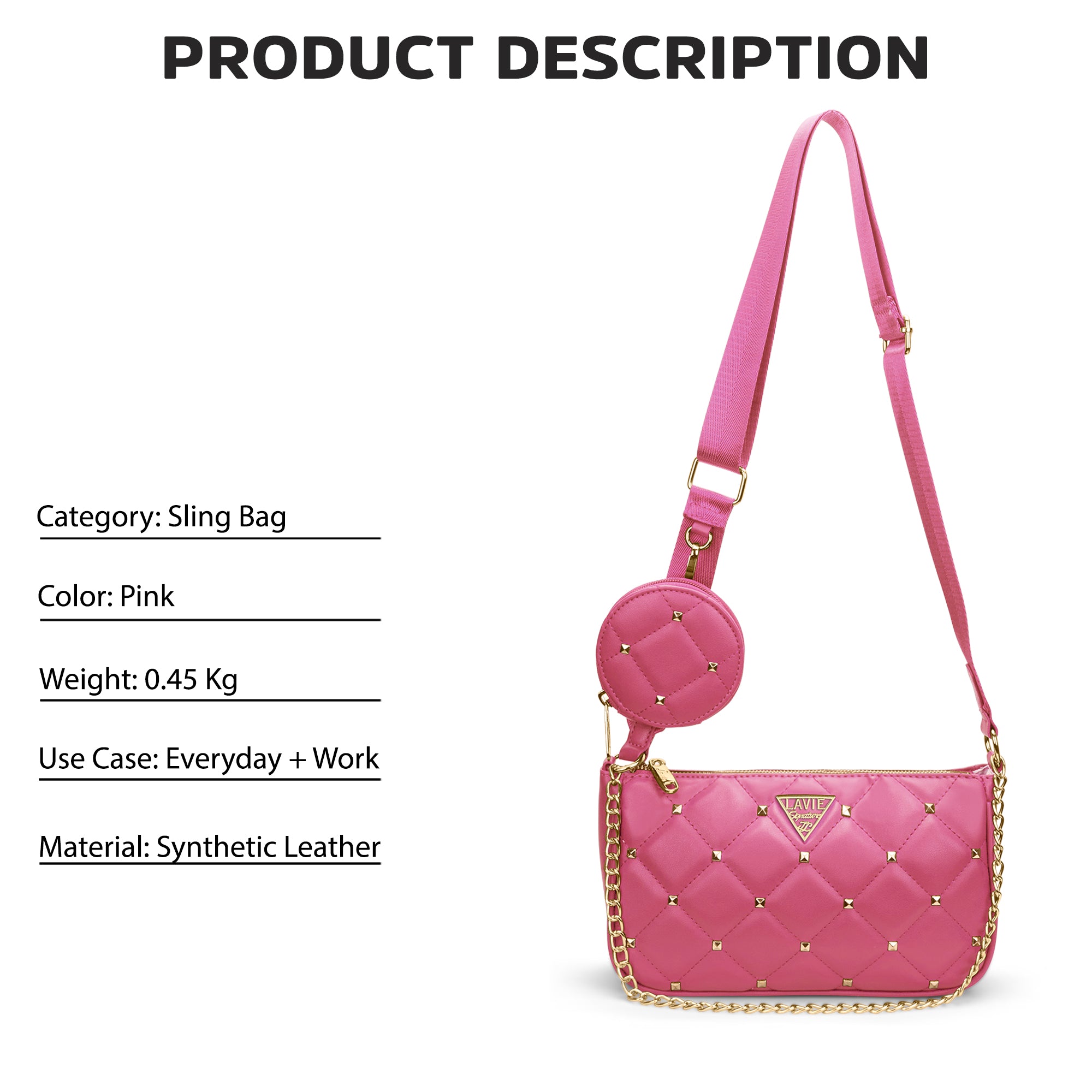 Stud Knox 2 Compartment Small Sling Bag