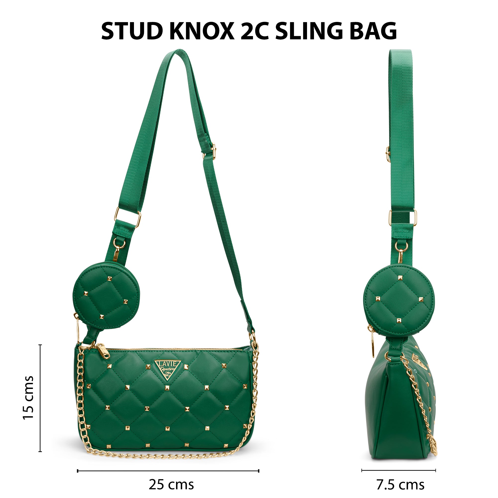 Stud Knox 2 Compartment Small Sling Bag