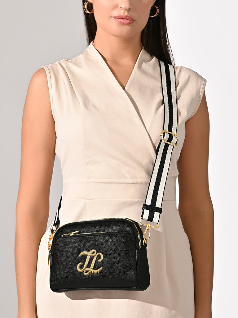 Cape 3 Compartment Sling Bag Black