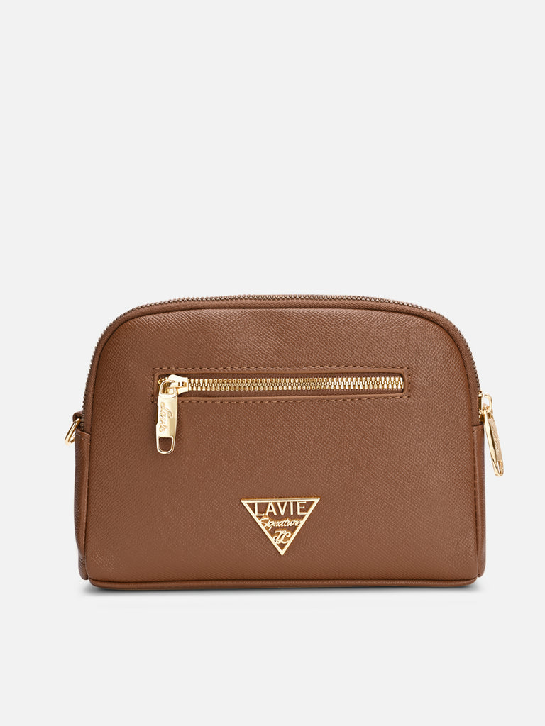 Cape 3 Compartment Small Sling Bag Tan