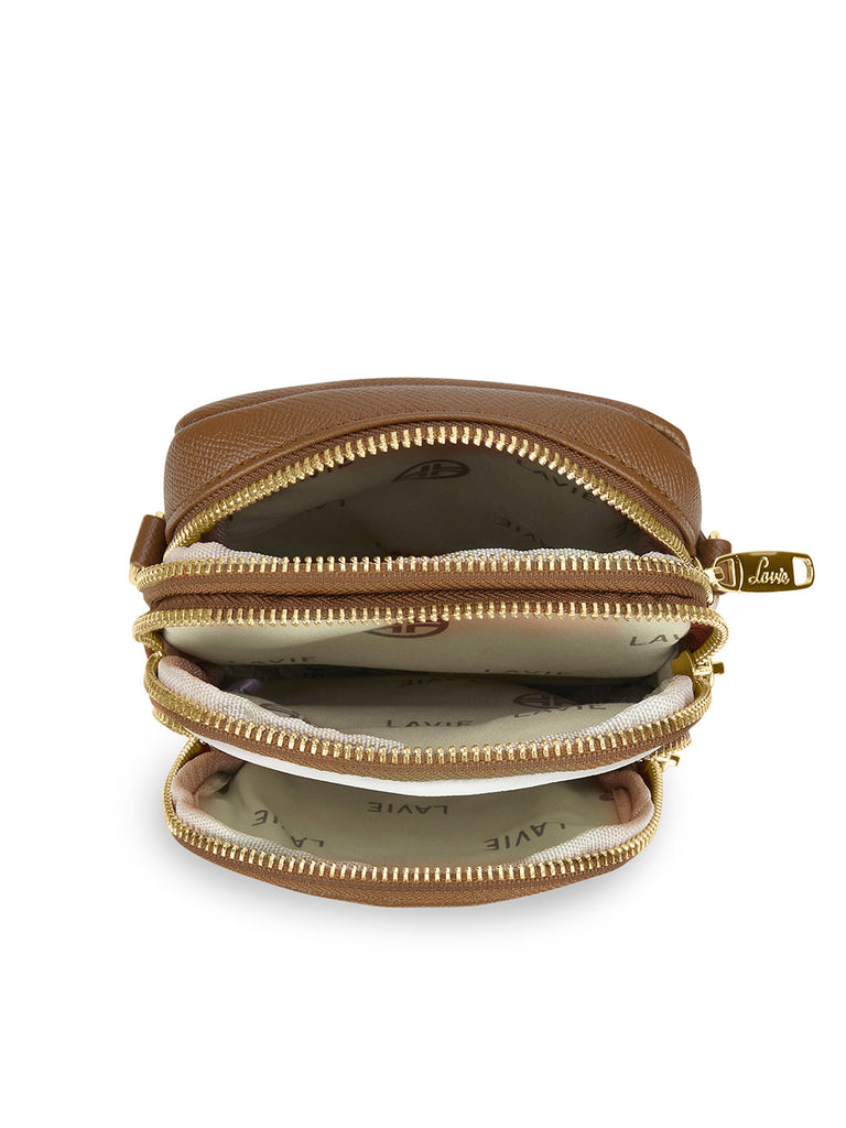 Colourblock Berkly 3 Compartment Sling Bag Tan
