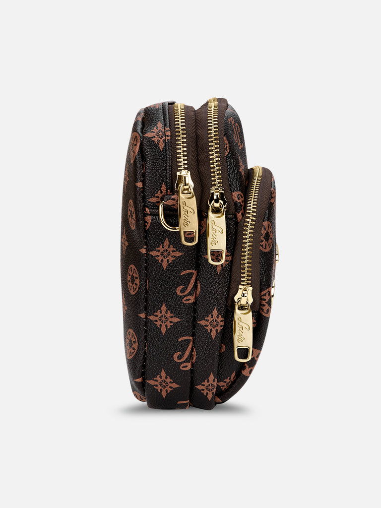 Colourblock Berkly 3 Compartment Sling Bag Choco