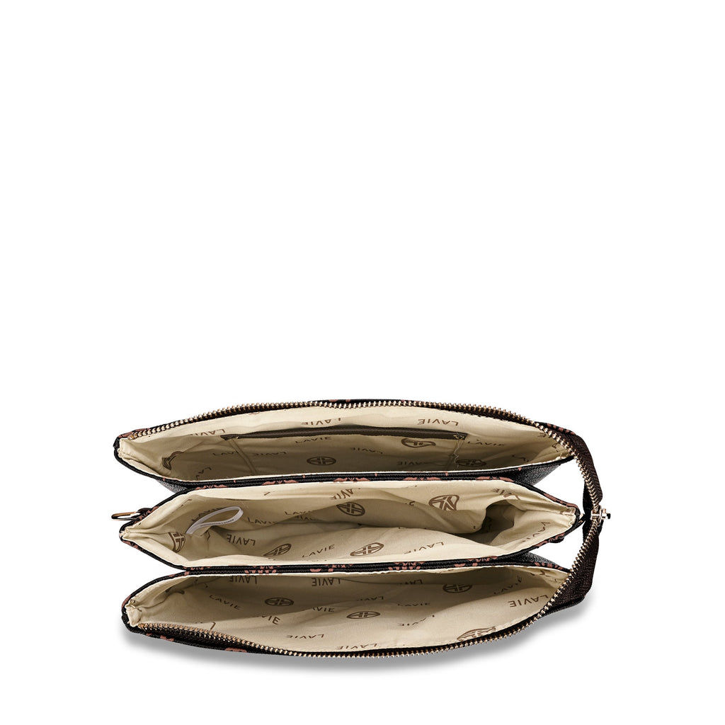 Mono Oak 5 Compartment Large Sling Bag Choco