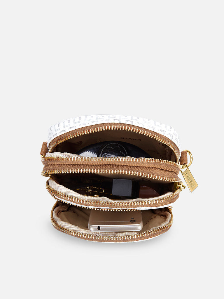 Mono Mobile Vertical 3 Compartment Medium Sling Bag