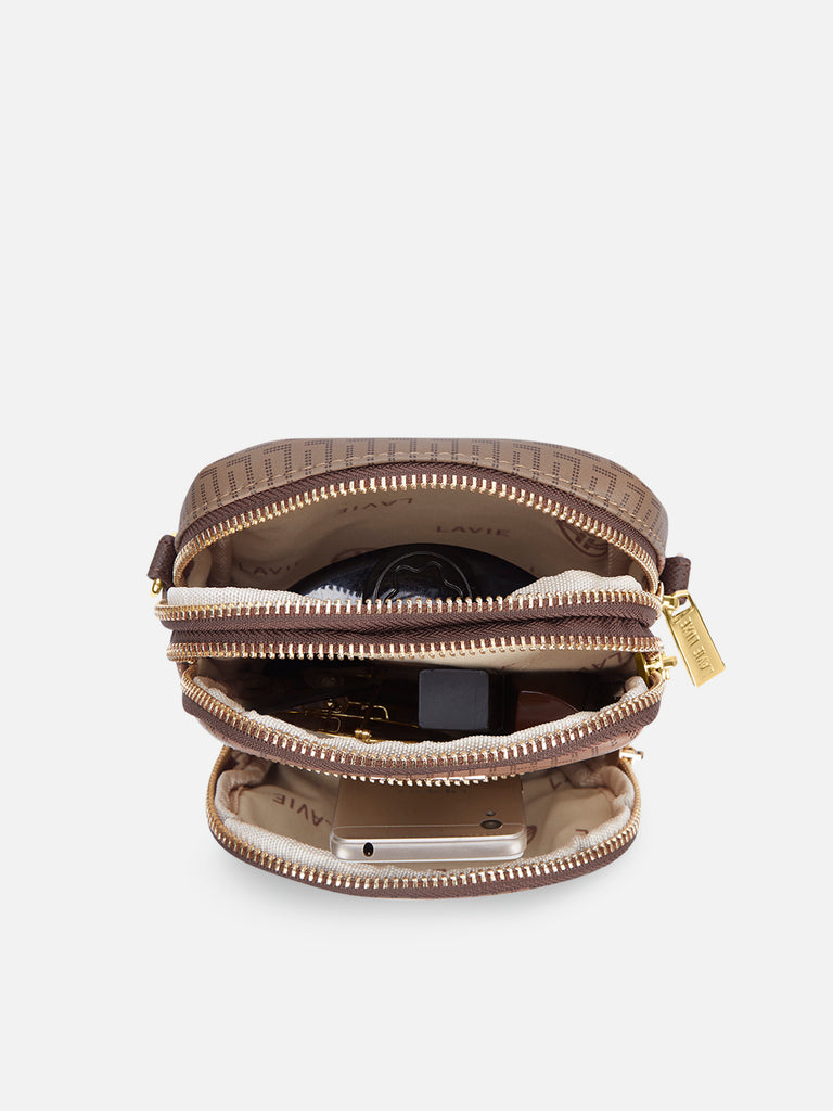 Mono Mobile Vertical 3 Compartment Medium Sling Bag