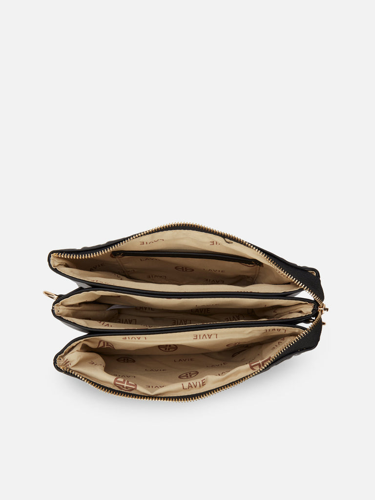 Emilan 5 Compartment Medium Sling Bag Black