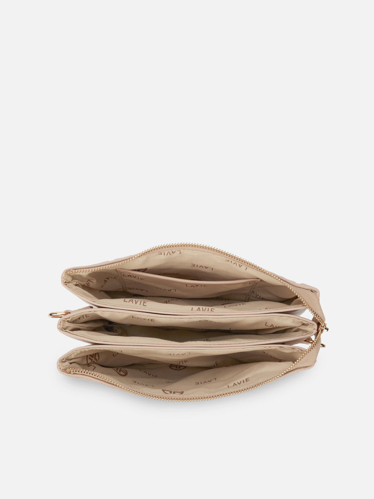 Emilan 5 Compartment Medium Sling Bag Beige