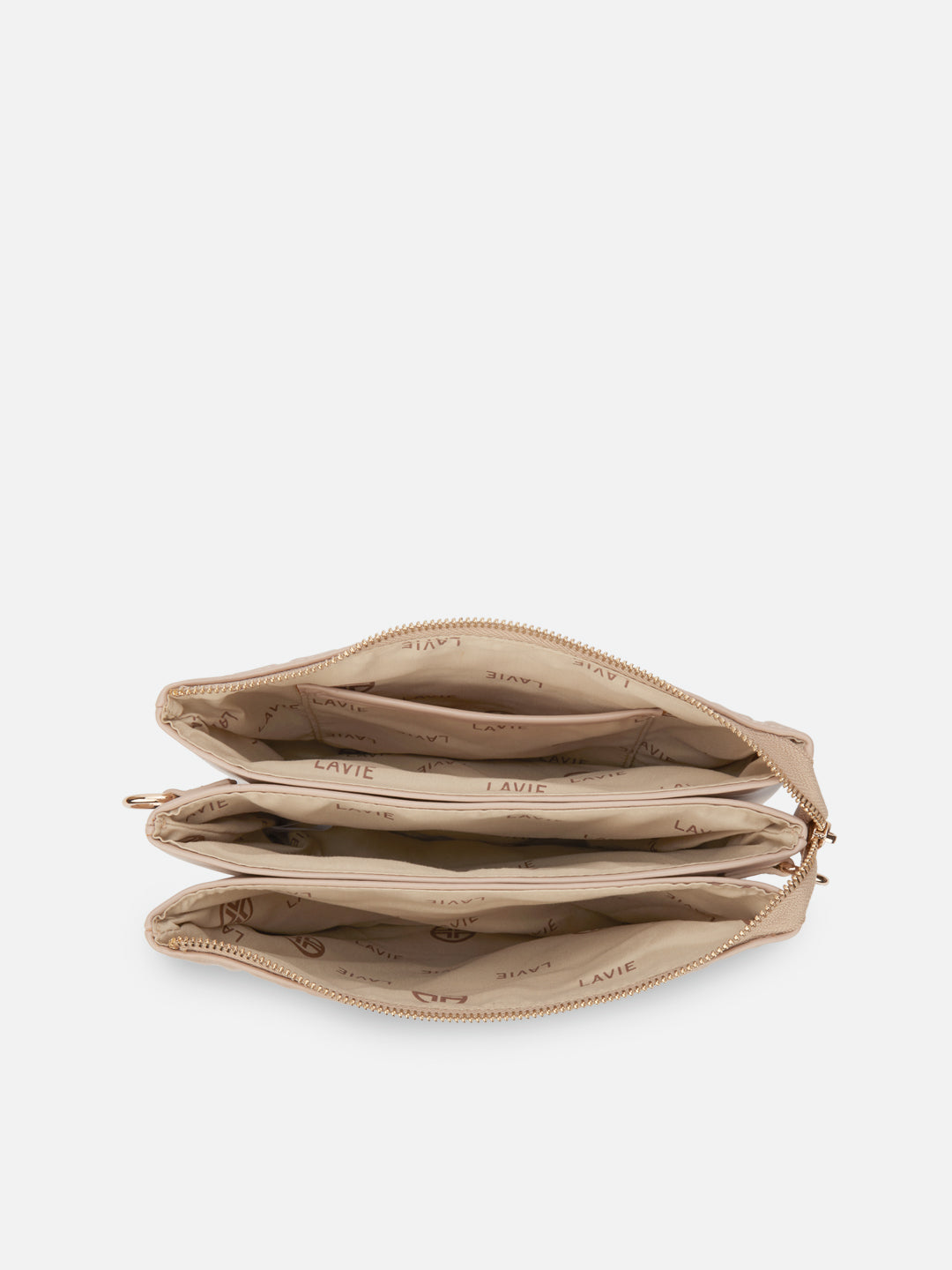 Emilan 5 Compartment Medium Sling Bag Beige