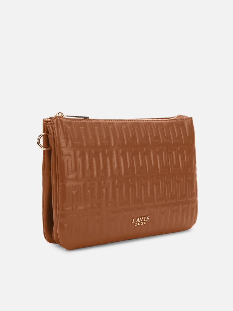 Emilan 5 Compartment Medium Sling Bag Tan