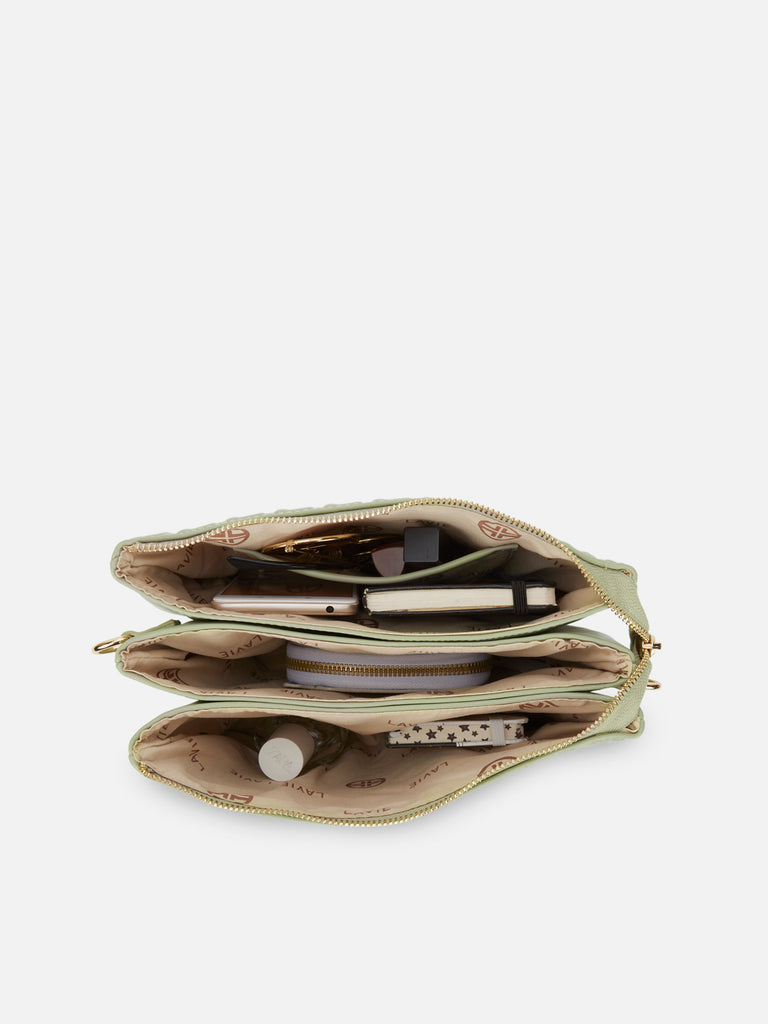 Emilan 5 Compartment Medium Sling Bag Mint