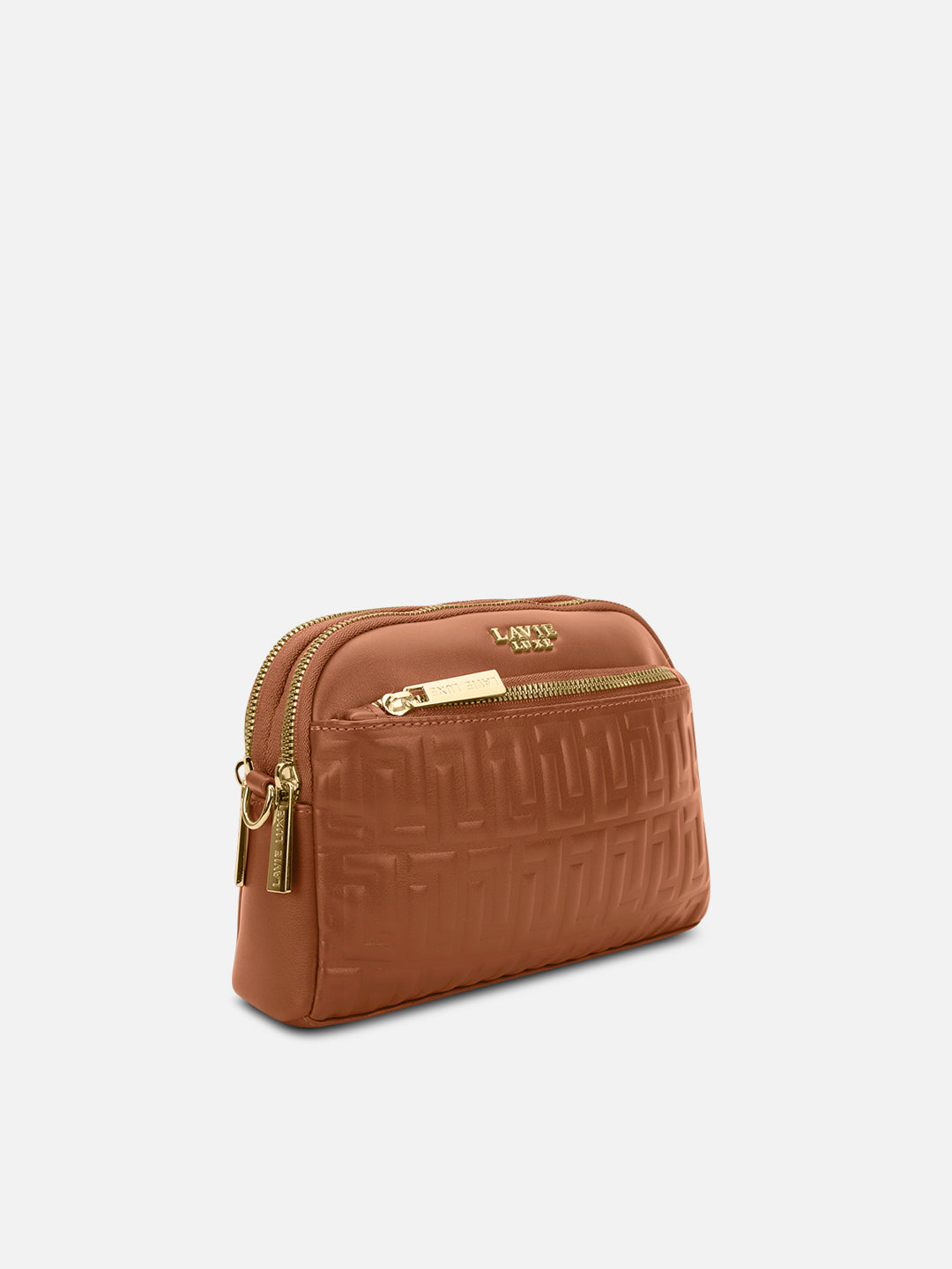 Emhemi 3 Compartment Medium Sling Bag Tan