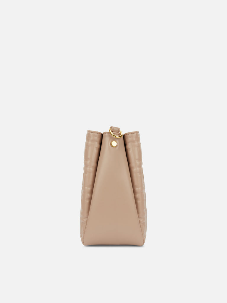 Emjane 3 Compartment Large Sling Bag Beige