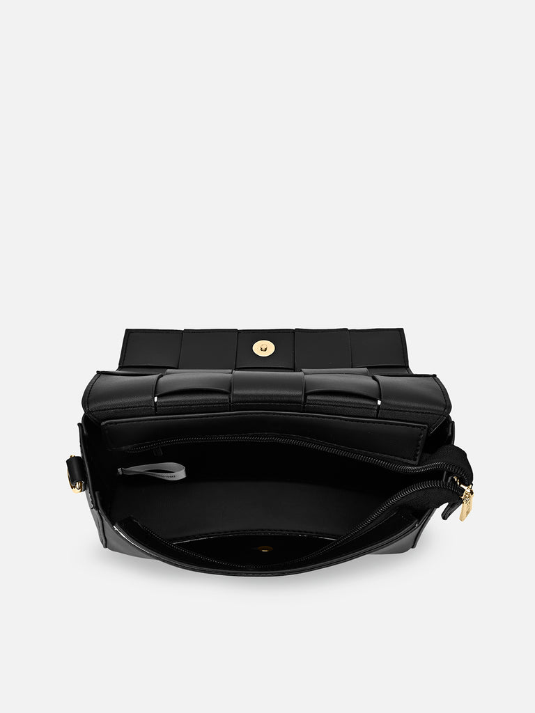 Bot Elle Flap Medium Sling Bag Black