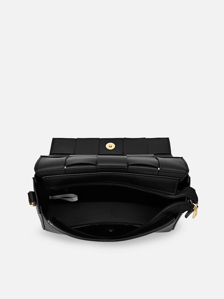 Bot Elle Flap Medium Sling Bag Black