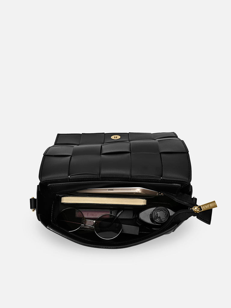 Bot Elle Flap Medium Sling Bag Black