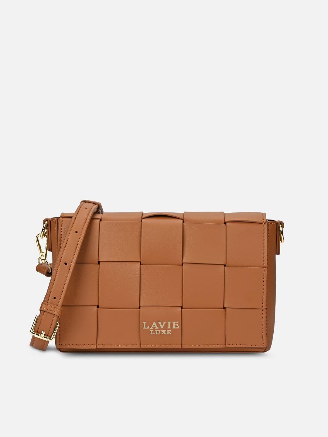 Bot Elle Flap Medium Sling Bag Tan
