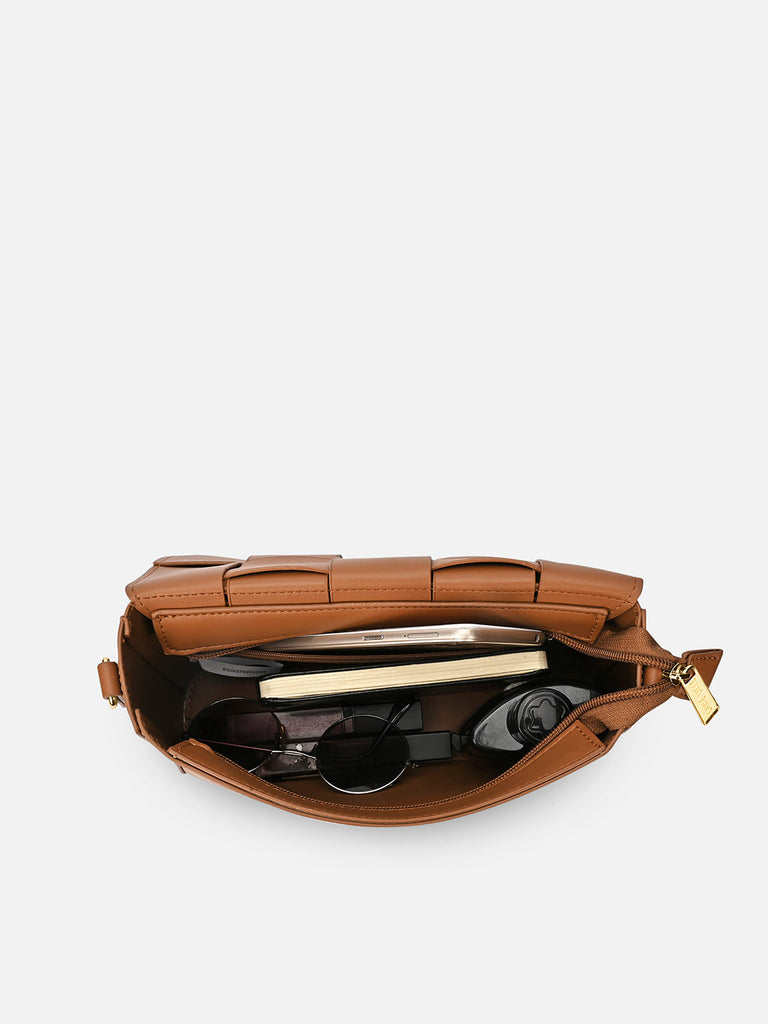 Bot Elle Flap Medium Sling Bag Tan