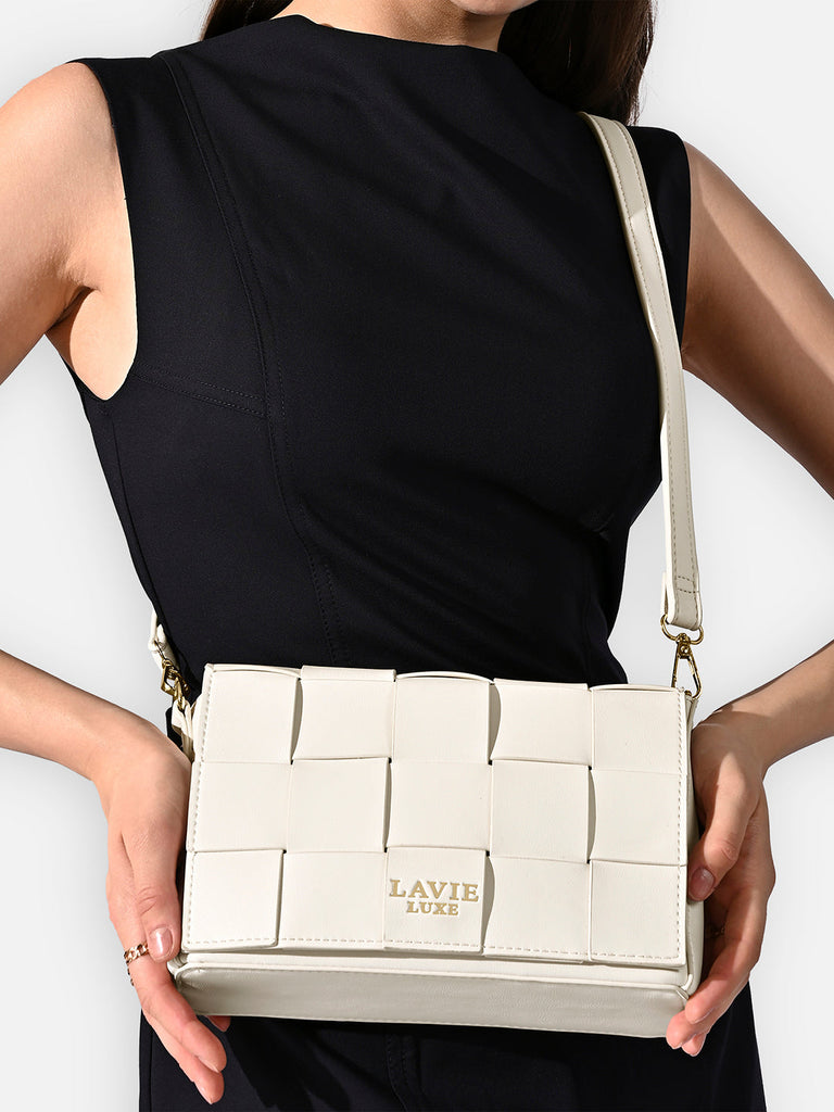 Bot Elle Flap Medium Sling Bag Offwhite