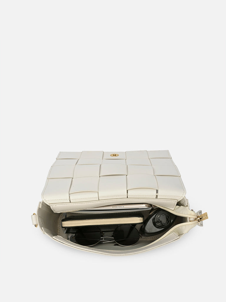 Bot Elle Flap Medium Sling Bag Offwhite