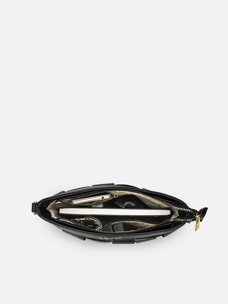 Bot Elle Medium Top Zip Black