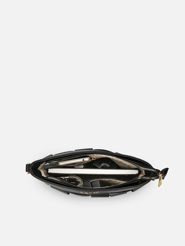 Bot Elle Medium Top Zip Black