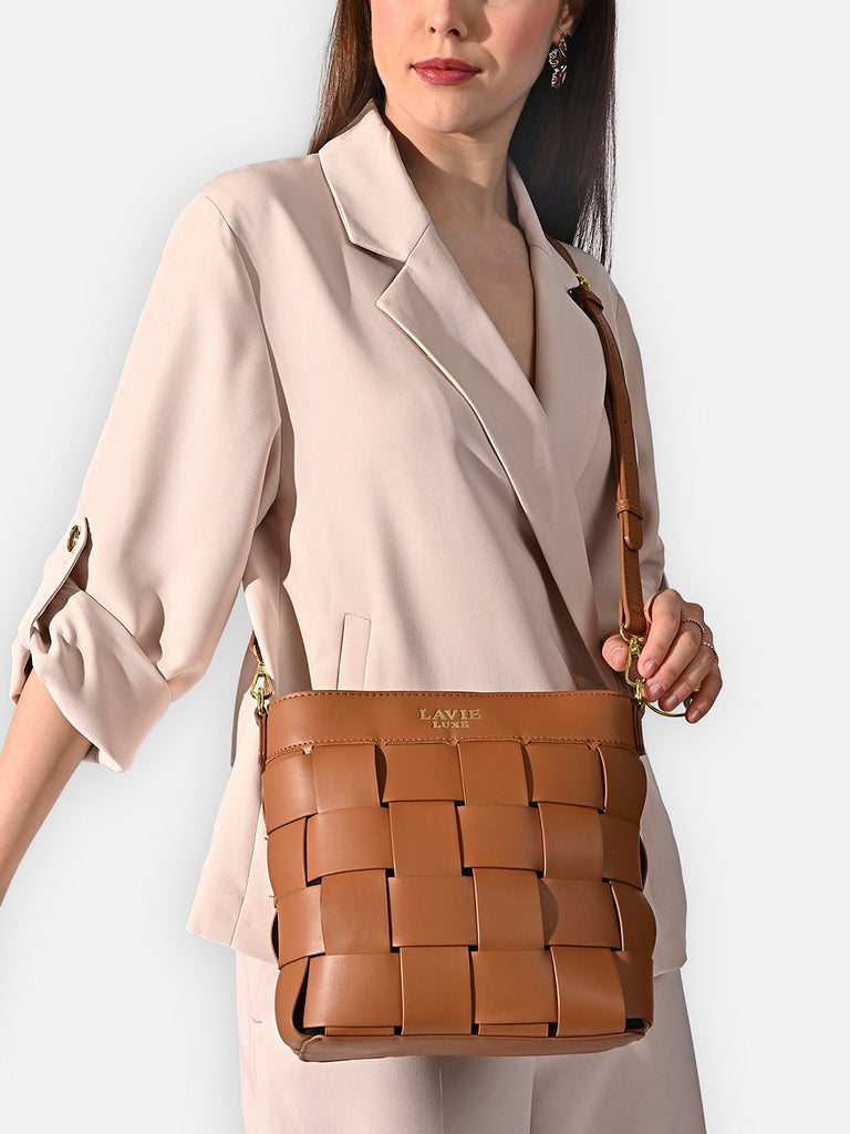 Bot Elle Medium Top Zip Tan